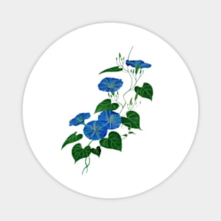 Victorian Style Morning Glory Wildflower Vine Magnet